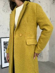Double Breasted Collar Tweed Coat 