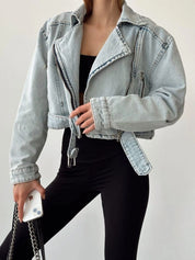 Belted Denim Jacket 