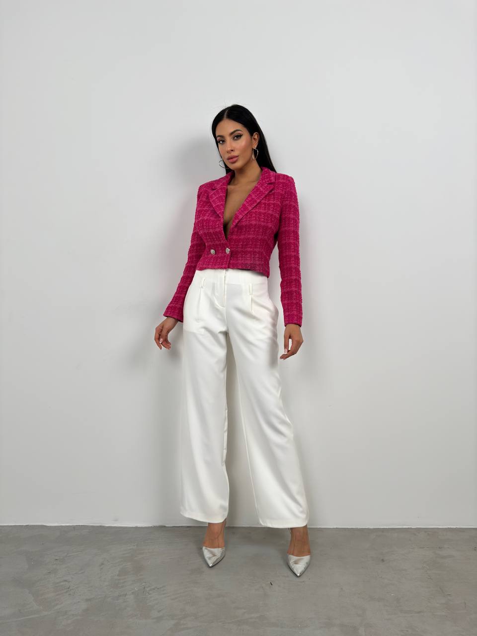 Tüvit Crop Blazer Ceket